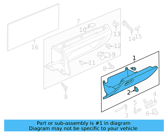 Glove Box 561-857-101-C-ZA2 - View 3