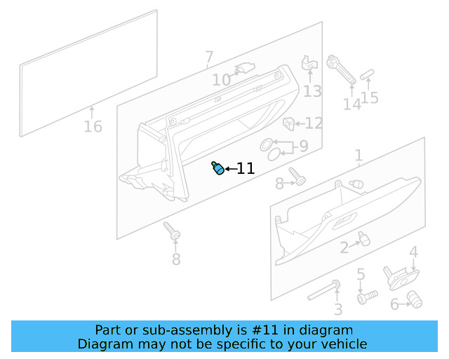 Glove Box Bumper 1K0-857-139 - View 9