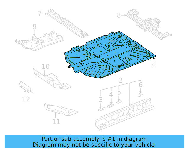 Floor Pan 1EA-803-205-E - View 3