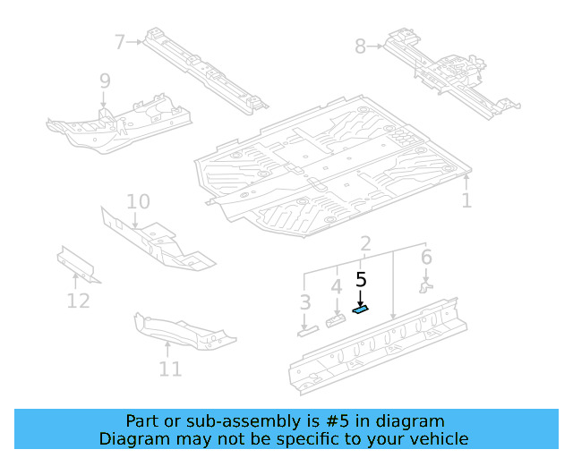 Outer Side Panel Reinforcement 1EA-802-307 - View 5