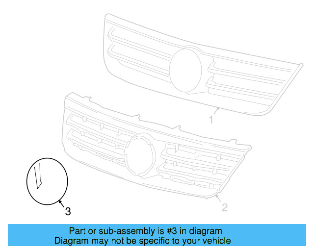 Grille Emblem 7L6-853-601-A-ULM - View 6