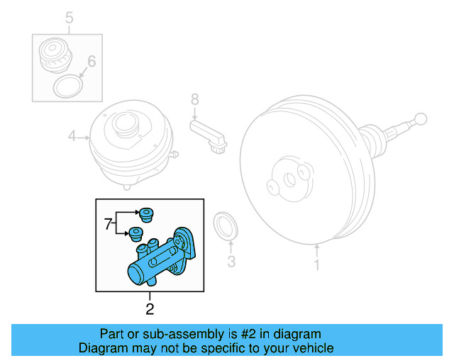Master Cylinder 8D0-611-021-B - View 3