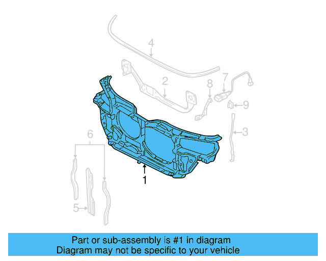 Radiator Support 3B0-805-594-BJ - View 4