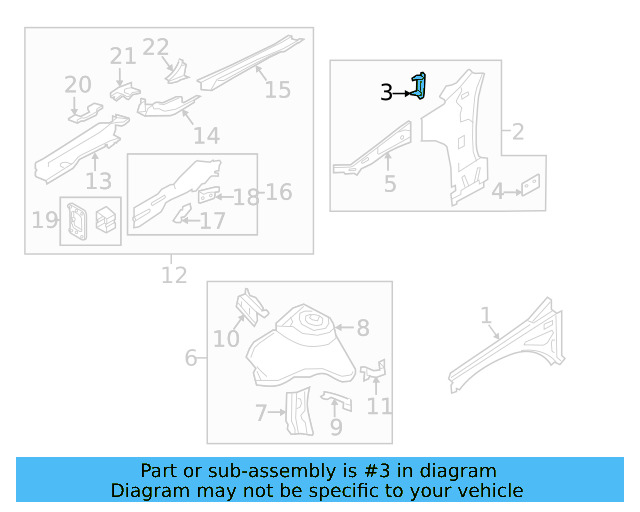 Corner Reinforced 5Q0-802-551-B - View 3