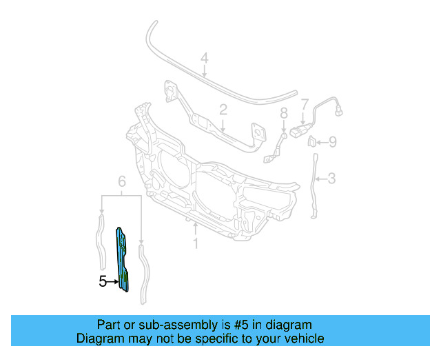 Sealing Strip 3B0-121-331 - View 9