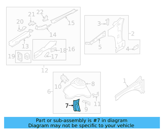 Apron Assembly Reinforcement 5Q0-805-077-D