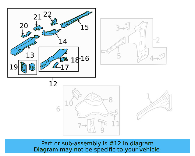 Side Member Assembly 5Q0-803-092-P - View 5