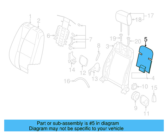Seat Back Panel 5N0-881-989-D - View 12
