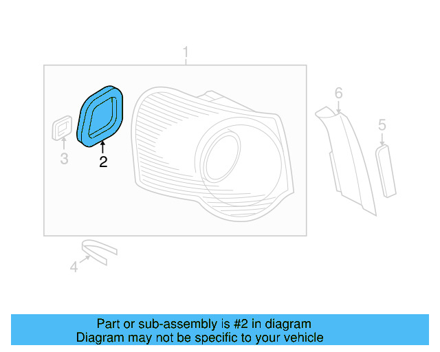 Tail Lamp Assembly Gasket 3C9-945-191-A