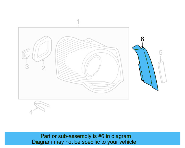 Tail Light Bezel 3C9-945-311-A-9B9 - View 3