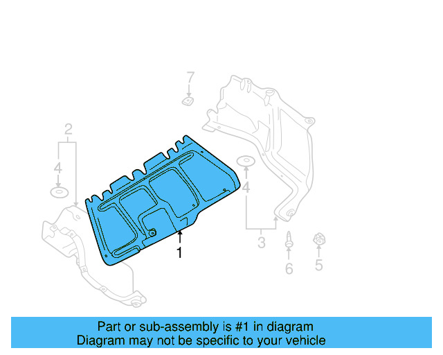 Radiator Support Splash Shield 1J0-825-237-R - View 12