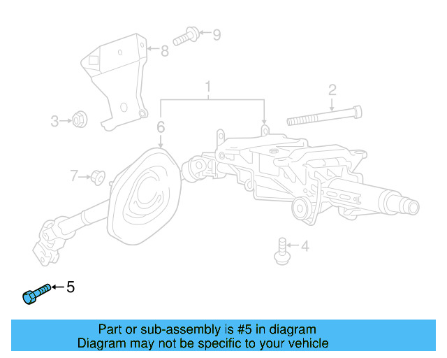 Steering Column Lower Bolt N-010-244-25 - View 4