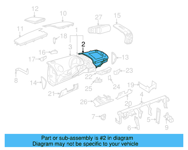 Passenger Air Bag 1C0-880-204-E - View 3