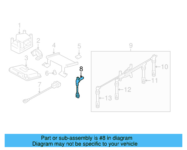 Engine Crankshaft Position Sensor 06A-906-433-C - View 5
