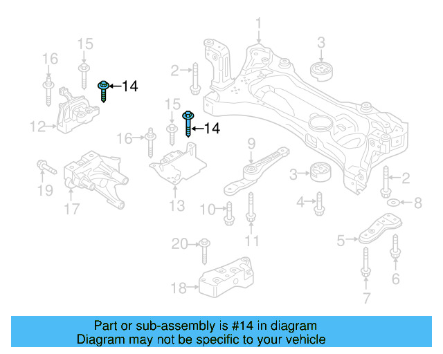 Trans Mount Bracket Mount Bolt N-107-090-01 - View 34