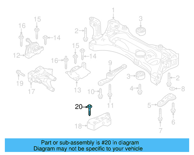 Trans Mount Bracket Mount Bolt N-107-090-01 - View 38