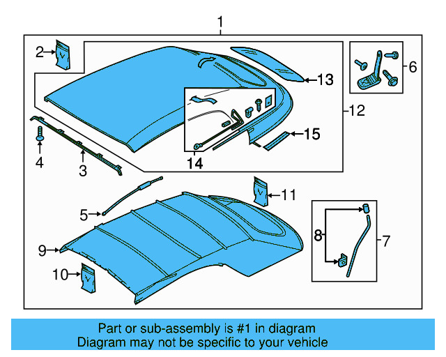 Convertible Top 5C3-871-021-E-C90 - View 4