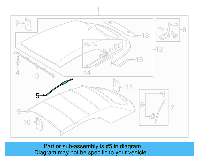 Tension Cable 5C3-898-634 - View 5