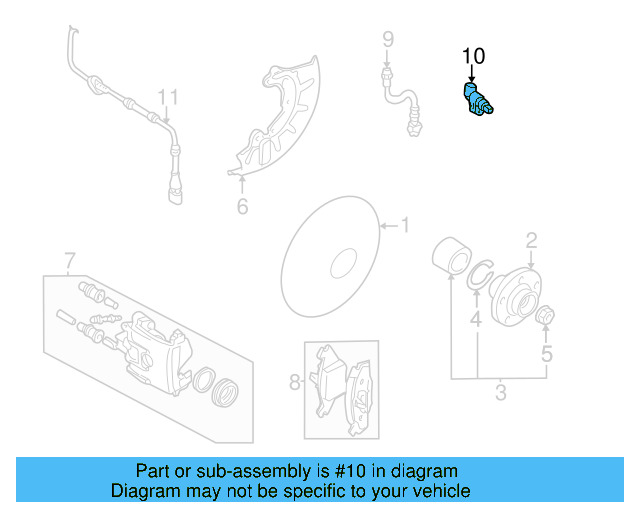ABS Wheel Speed Sensor 1J0-927-804 - View 10