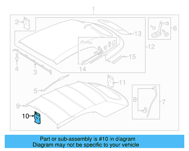 Headliner Hardware Kit 5C3-898-026 - View 4