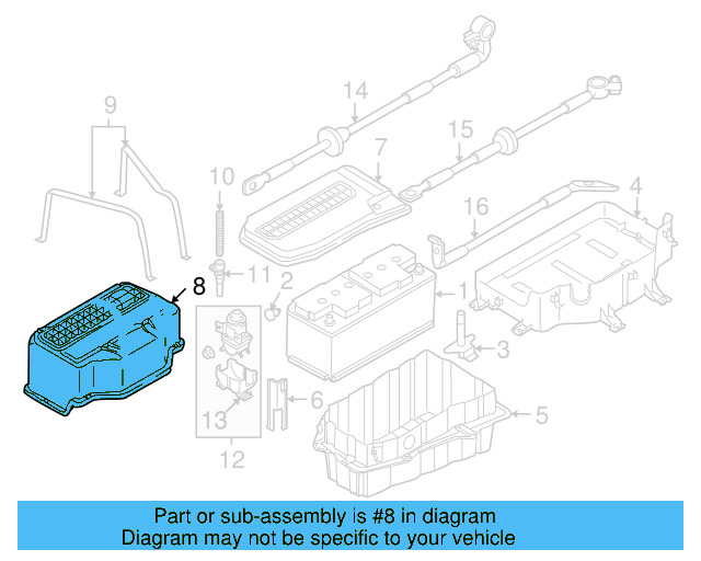 Battery Cover 7L0-864-643-B - View 6
