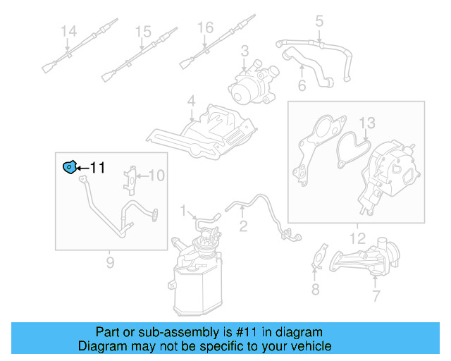 Secondary Air Injection Pump Hose Gasket 07K-131-120-F - View 6