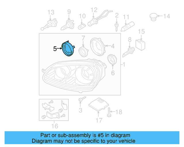 Rear Cap 6Q0-941-607-B - View 12