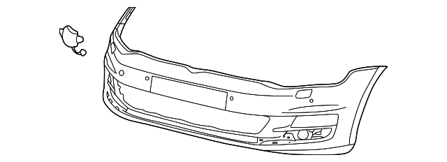 Bumper Cover (Unpainted) 5g0807217ltgru - View 3