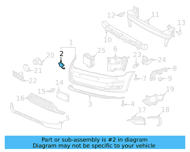 Tow Eye Cap (Unpainted) 5g0807241fgru - View 2