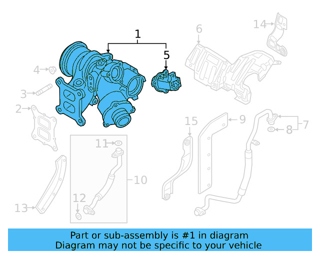 Turbocharger 06K-145-874-P - View 3