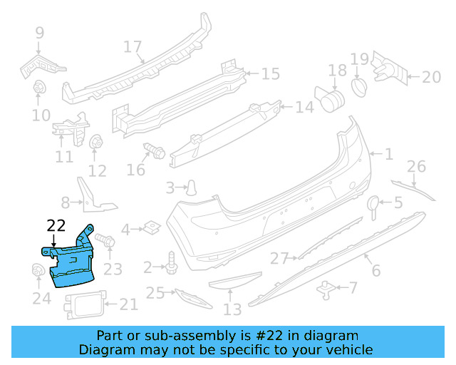 Blind Spot Radar Bracket 5G6-907-456