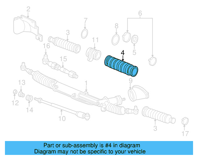 Rack And Pinion Bellows 4D0-419-831-A - View 3