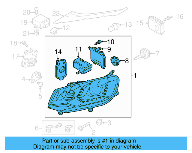 Composite Headlamp 7P1-941-752-A - View 5
