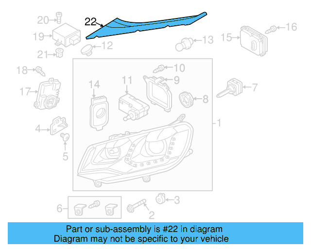 Headlamp Cover 7P6-941-778-A - View 8
