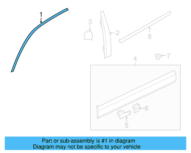 Window Trim 7P0-867-671-A-82V - View 5