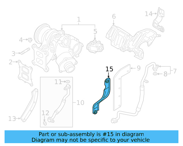 Turbocharger Bracket 06K-145-536-A