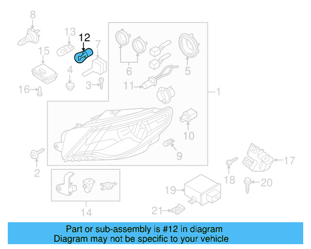 Tail Lamp Bulb N-017-732-6 - View 7