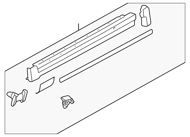 Rocker Molding 3B0-853-855-D-B41 - View 3