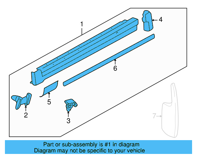 Rocker Molding 3B0-853-856-D-B41