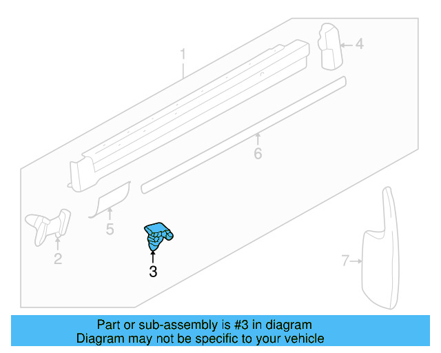 Rocker Molding Clip 3B0-853-576 - View 20