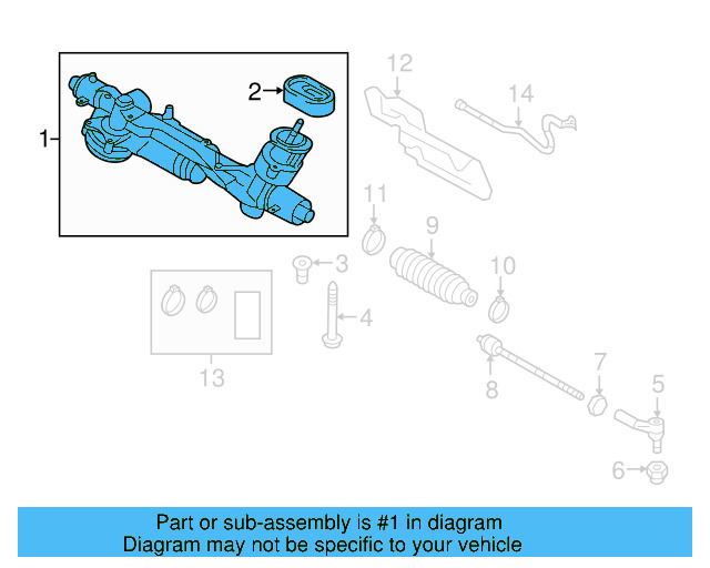 Steering Gear 5QM-423-053-B - View 2