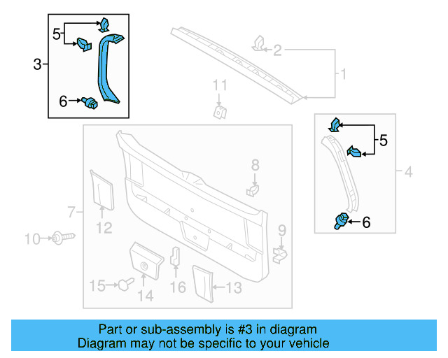Lower Center Pillar Trim Clip 4A0-867-276-B - View 218
