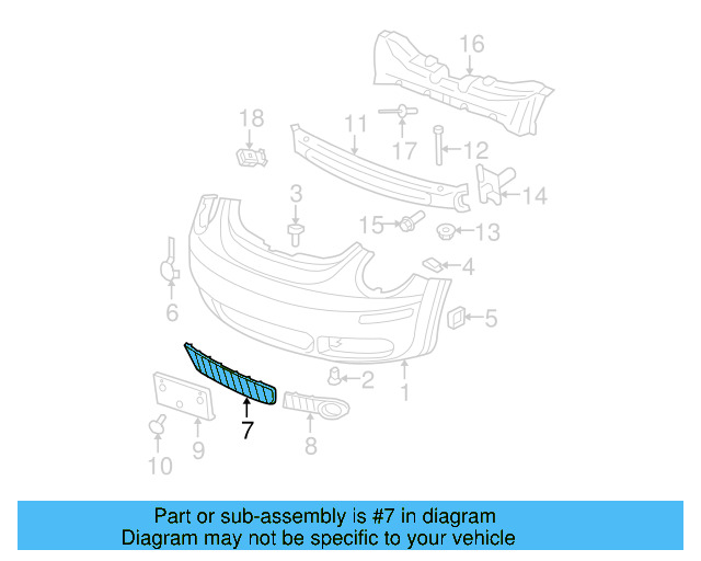 Center Grille 1C0-807-681-H-01C - View 3