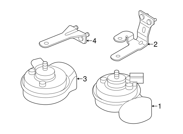Low Note Horn Bracket 5C0-951-181-C - View 2