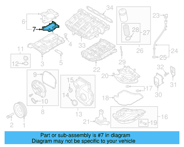 Engine Crankcase Vent Valve Seal 06K-103-484-B - View 10