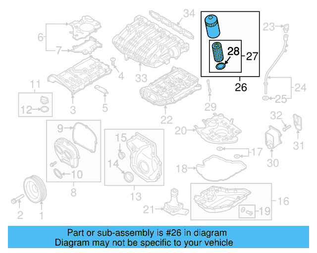 Oil Filter Housing 06L-115-401-L - View 10