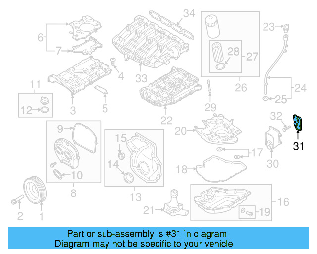 Oil Cooler Gasket 06L-117-070 - View 14