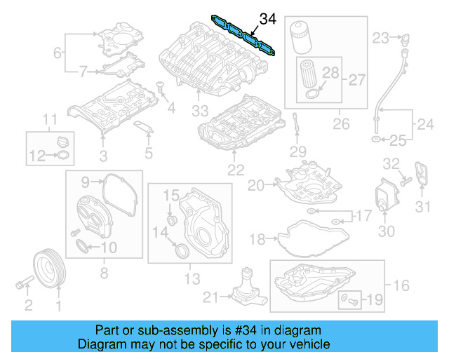 Gasket 06K-129-717-H - View 4