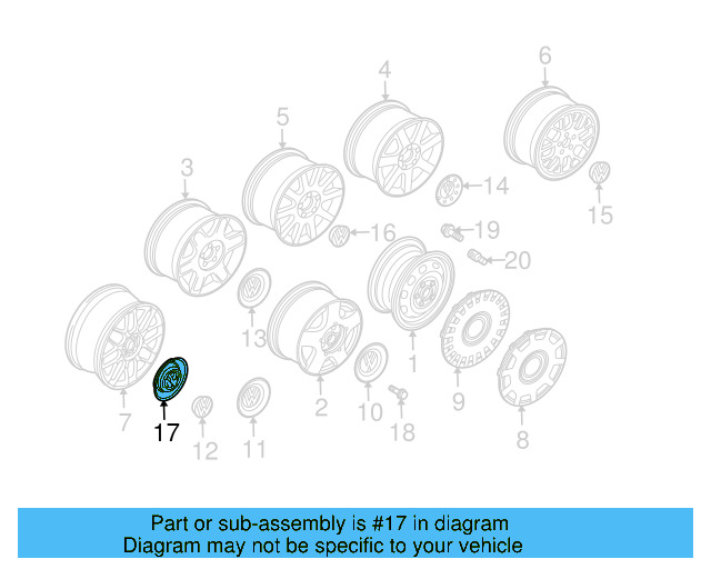 Center Cap 1J0-601-149-AA-NZR - View 9
