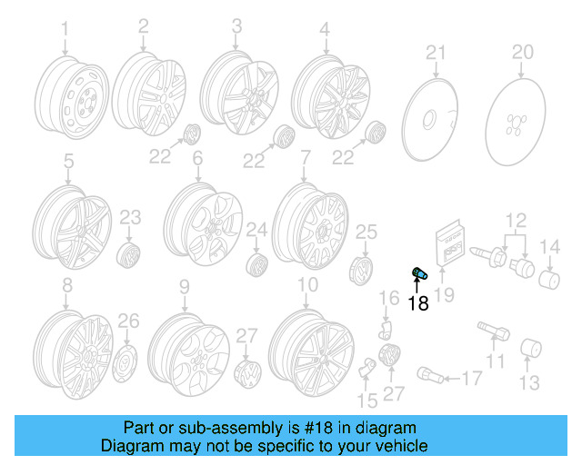 Valve Stem Extension 3B0-601-373-A - View 3